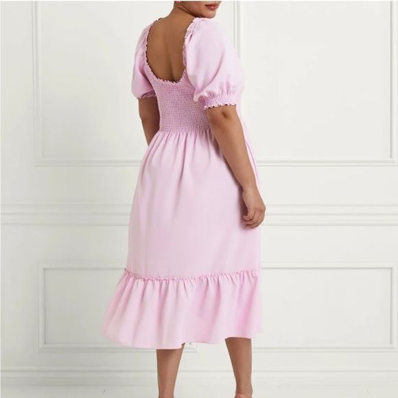 Hill House Pink Midi Dress - Picture 4 of 14